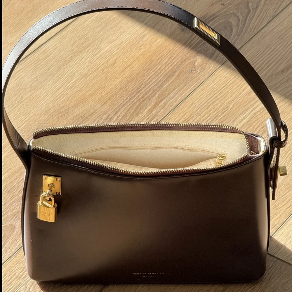 Verafied New York Gold Chocolate Hobo Bag - Picture 2 of 4